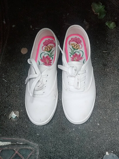 环球(HUANQIU) 情侣款韩版帆布鞋 糖果色护士舒适学生布面休闲鞋子 大红 女款38 晒单图
