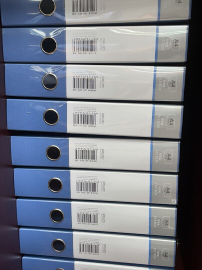 得力(deli)12只55mm文件盒磨砂纹路加厚PP 加厚A4财会档案盒 考试收纳  5606蓝色 晒单图