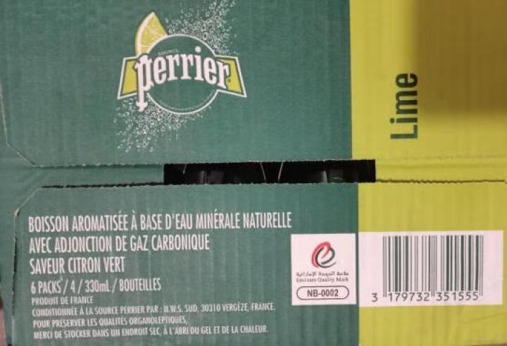 巴黎水（Perrier ）法国原装进口 青柠味气泡水矿泉水 330ml*24瓶 晒单图