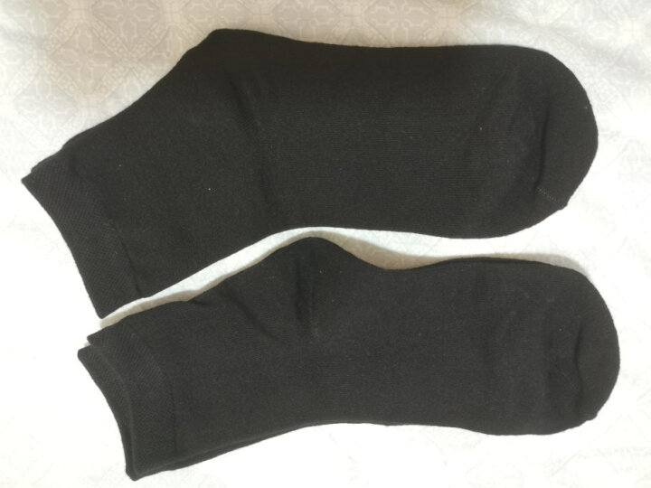 南极人10双装袜子男 男士中筒袜子夏秋季款60%纯棉袜 黑色5双+白色5双 均码 晒单图