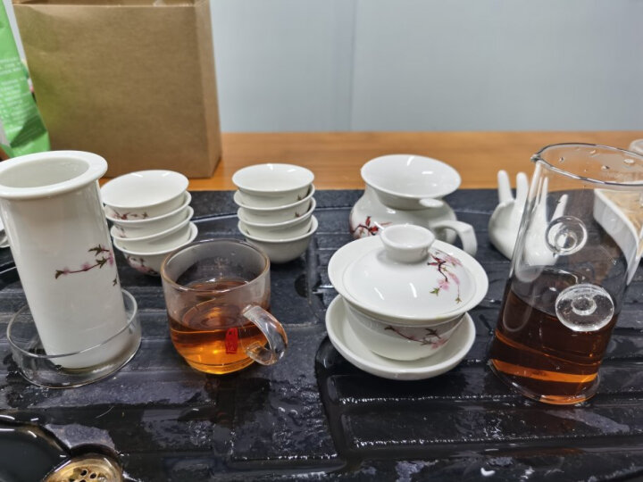 豹霖茶具套装陶瓷玻璃耐热红茶茶具茶杯套装 整套功夫茶具花茶壶冲茶泡茶器青花瓷 富贵牡丹（7件套） 自用安全包装 晒单图