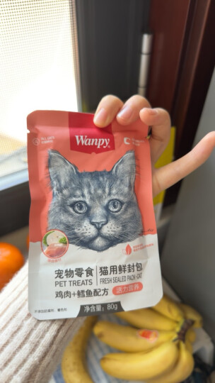 顽皮（Wanpy）营养活了猫零食全价成猫鲜封包妙鲜包80g*10包 猫湿粮猫罐头 鸡肉+虾仁10袋 晒单图