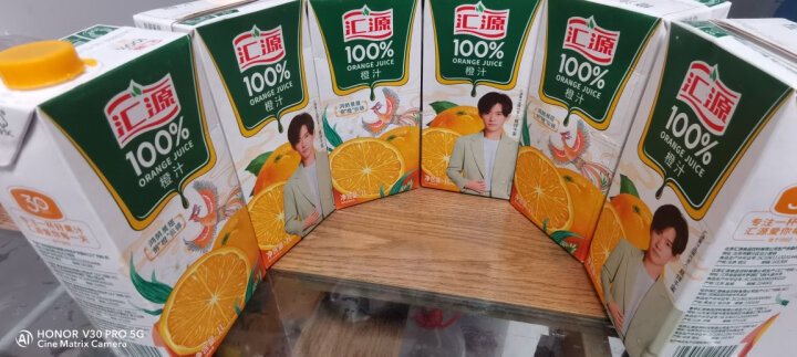 汇源无添加纯果汁100%橙汁 维生素c果汁饮料1L*6盒整箱礼盒 晒单图