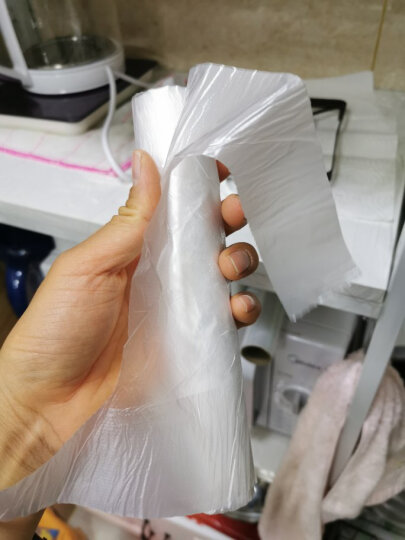 妙洁特大号手提背心式保鲜袋100只 背带型塑料保鲜食品袋子厨房超市 晒单图