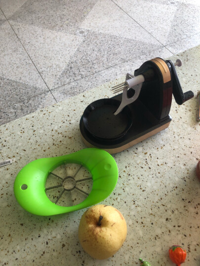 拜杰（Baijie）苹果削皮器 削苹果神器水果削皮神器自动削皮机厨房水果削皮刀两件套cp-40 晒单图