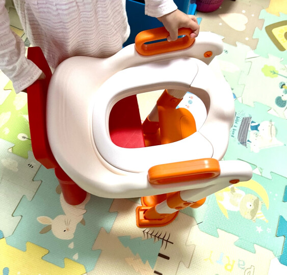世纪宝贝（babyhood）儿童马桶坐便器 男女宝宝便携小便盆 抽屉式座便器PU软垫 107粉色 晒单图