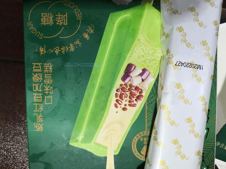 蒙牛绿色心情炼乳红豆加绿豆口味雪糕68g×6支(家庭装) 晒单图