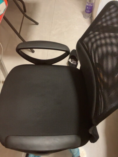 联丰（LIANFENG）电脑椅 办公椅子 家用转椅网布职员椅 W-128DS 黑 晒单图