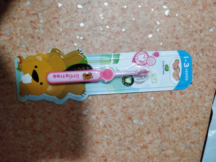 小树苗 儿童牙刷1-3岁幼儿牙刷宝宝训练牙刷 小圆头 粉色  晒单图