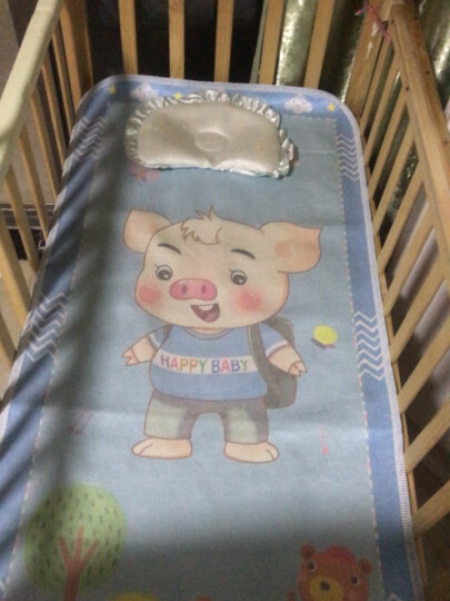 象宝宝（elepbaby）婴儿凉席婴儿床凉席凉枕套装 亚麻草枕头席子120*60CM 晒单图