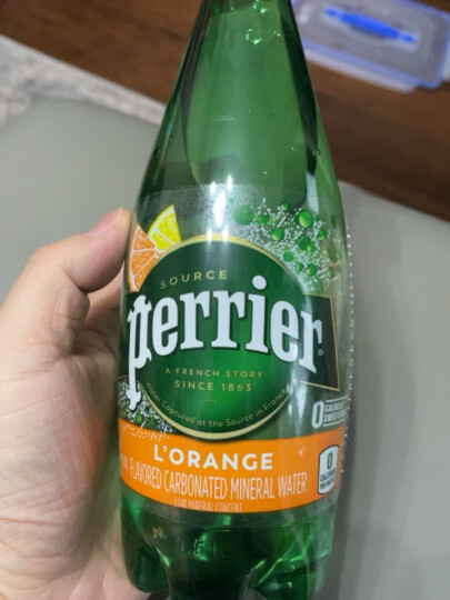 巴黎水（Perrier ）法国原装进口  橘子味气泡矿泉水 500ml*24瓶 大容量塑料瓶 晒单图