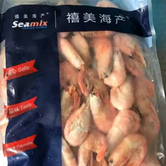 禧美 加拿大熟冻北极甜虾 500g/袋 65-85只 (MSC认证) 鲜甜冰虾 生鲜 解冻即食 海鲜水产 晒单图