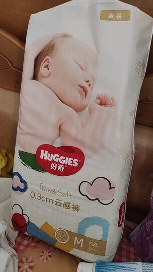 好奇(Huggies)金装纸尿裤XL108片(12-17kg)加大号婴儿尿不湿超薄柔软大吸力透气 晒单图