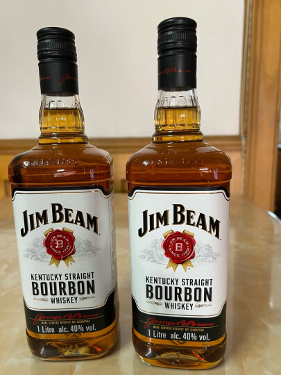 【侠风国际】金宾（Jim Beam）占边 波本波旁威士忌美国原瓶进口洋酒 三得利 嗨棒 可乐桶 大白占边 大占边1L 1000ml大瓶 晒单图