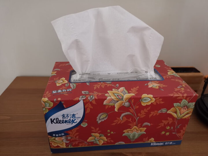 舒洁（Kleenex）抽纸纸巾 经典盒纸面巾纸餐巾纸 盒抽 200抽*3盒 晒单图