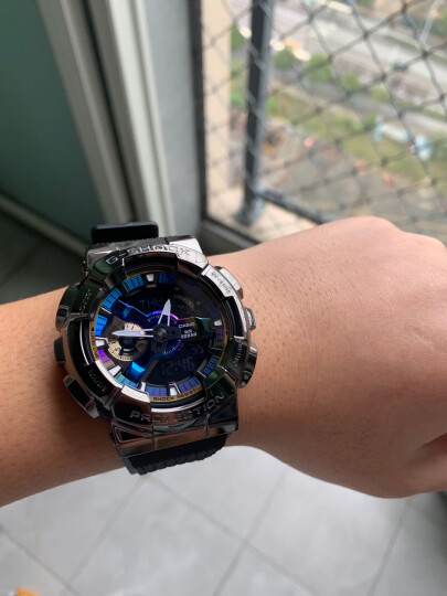 卡西欧（CASIO）手表男 g-shock系列黑金小钢炮电子运动学生石英表 送男友礼物 GAX-100A-7A白武士冲浪运动 晒单图