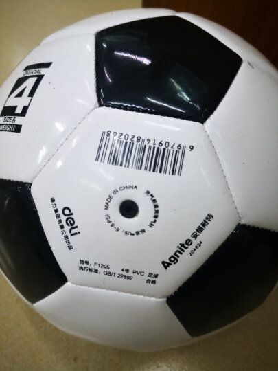 得力（deli）4号球足球 儿童学生青少年比赛训练 PVC机缝足球F1205 晒单图