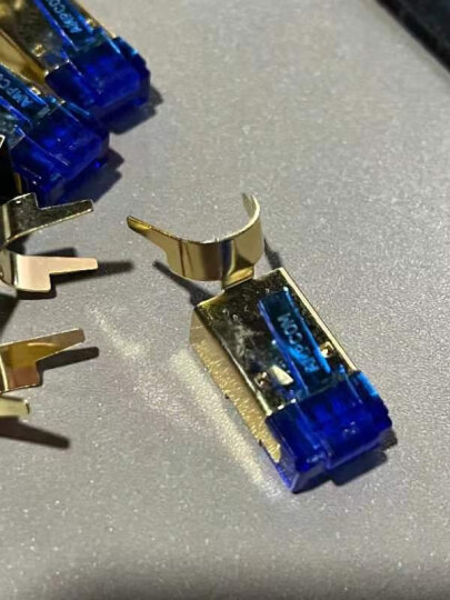 安普康（AMPCOM）七类网线水晶头 50U镀金铜壳屏蔽连接头 万兆纯铜RJ45网络水晶头5个 AMCAT7BG05(BU)蓝色 晒单图