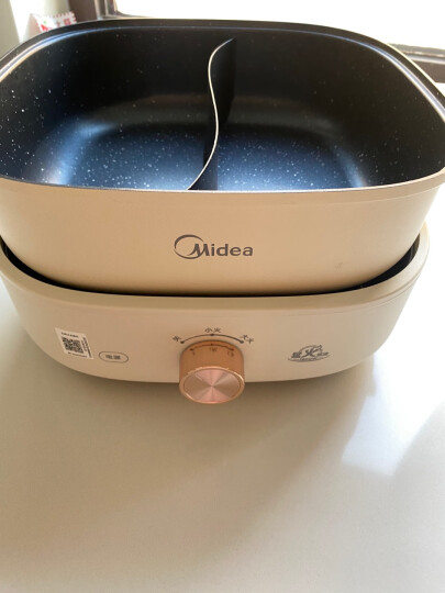 美的（Midea）电火锅 电煮锅 火锅专用锅 电锅一体锅 电炒锅 家用多功能料理烤肉电热锅 6L多用途锅 LHN30A 晒单图