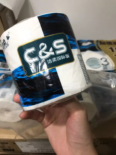 洁柔(C&S)卷纸 黑Face 加厚4层180g卫生纸*23卷(柔软亲肤面子系列一格就够 吸水耐用易降解)整箱销售 晒单图