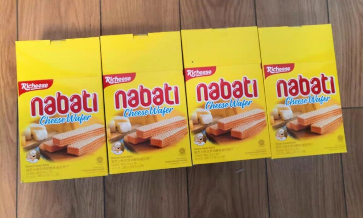 丽芝士（Richeese）印尼进口纳宝帝Nabati儿童休闲零食奶酪味威化饼干350g/罐早餐礼盒点心 晒单图