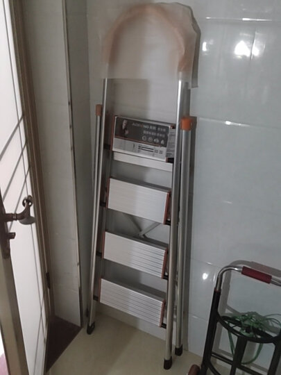 奥鹏 铝合金梯子家用人字梯室内楼梯折叠梯登高梯防滑加厚加固铝梯  晒单图