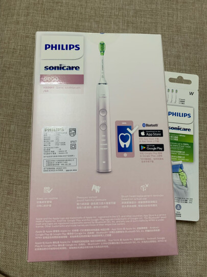 飞利浦（PHILIPS）电动牙刷钻石刷9系 成人声波震动牙刷 钻石牙刷升级款 三档力度四种模式 送男友女友生日 母亲节礼 HX9911星辰紫+刷头HX9063 晒单图