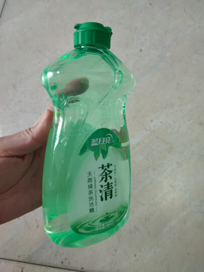 蓝月亮茶清洗洁精1kg*4瓶 果蔬餐具清洗剂洗涤灵 食品可用 高效去油 晒单图