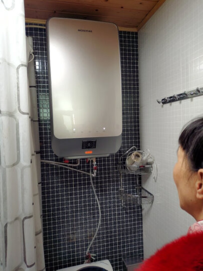 沐克（MOKER）电热水器 全智能恒温声控解放双手 即热式家用电热水器淋浴洗澡立式双胆速热储水大水量 X3-16L/7KW/黑色 晒单图