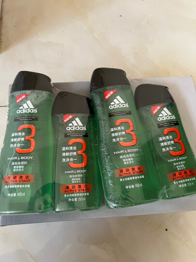 阿迪达斯 （adidas）男士洗护二合一运动后舒缓香波沐浴露250ml 持久留香控油爽肤 晒单图