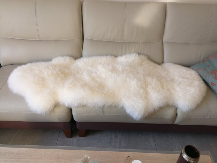 澳洲羊毛地毯 卧室 客厅 整张羊皮羊毛沙发坐垫 飘窗毯 皮毛一体床边地毯 长毛白色床头垫 紫色 澳洲2p70*200cm 晒单图