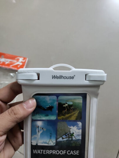 WELLHOUSE 手机防水袋 潜水套游泳触屏防水包水上拍照温泉垂钓 标准款 白色 晒单图