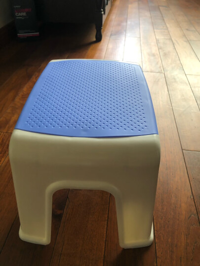 好尔凳子家用板登客厅卧室换鞋凳结实塑料小凳子脚踏矮凳小号蓝色 1个 晒单图