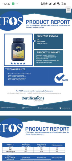 GNC健安喜 深海鱼油软胶囊大白瓶1000mg*360粒/瓶 Omega-3 DHA EPA 无腥味 家庭实惠装  晒单图