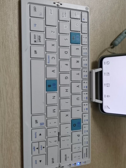 航世（BOW）HB088 可折叠带鼠标触控功能无线蓝牙键盘 ipad平板手机多设备通用办公键盘 灰色 晒单图