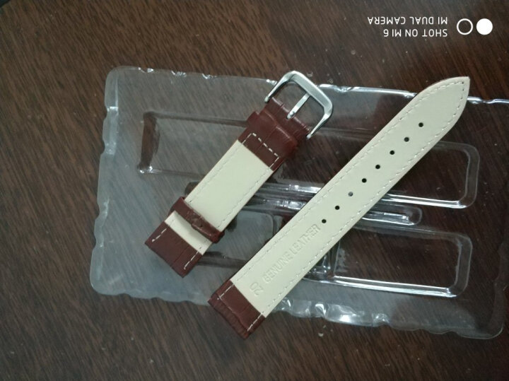 劳利卡手表表带男牛皮薄柔软皮带 女士针扣手表链 18mm20手表配件 红色 12MM 晒单图