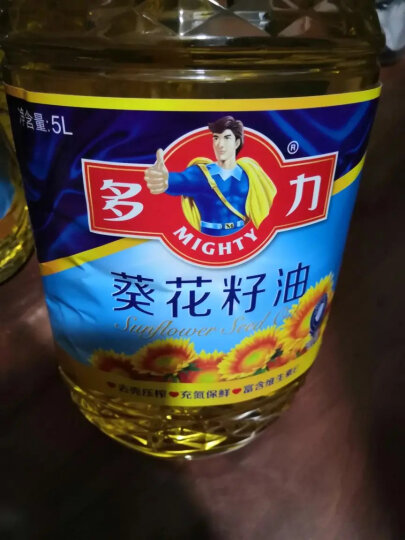 多力【张若昀同款】葵花籽油5L+238ml 食用油 物理压榨 零反式脂肪酸 晒单图