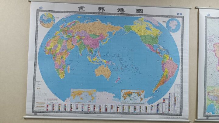 全新修订 中国地图挂图+世界地图挂图（1.5米*1.1米 学生、办公室、书房、家庭装饰挂图 套装2张 无拼缝） 晒单图