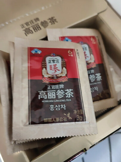 正官庄 人参 韩国原装进口 六年根红参 高丽参茶 75g(3g*25袋) 增强免疫力 富含人参皂苷 健康滋补礼品补品 晒单图