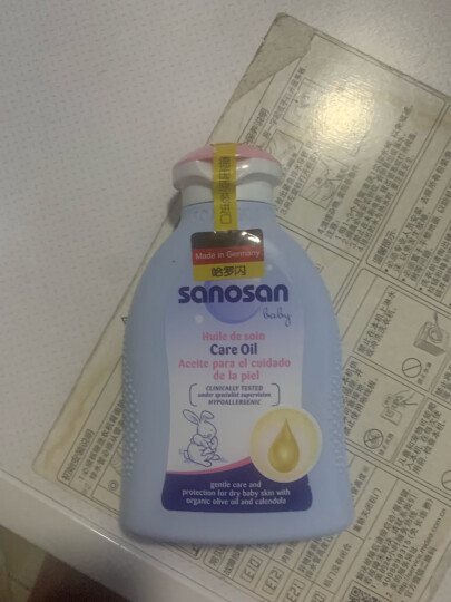 哈罗闪（sanosan）婴儿柔润按摩油200ml 【0-12岁】婴儿抚触油 宝宝儿童护肤油 晒单图