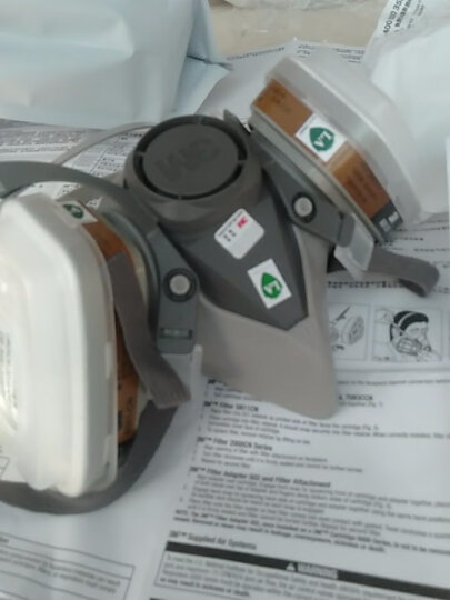 3M防尘面具 HF-52单罐硅胶舒适版防尘面具套装 防非油性颗粒物 工业粉尘打磨口罩 晒单图