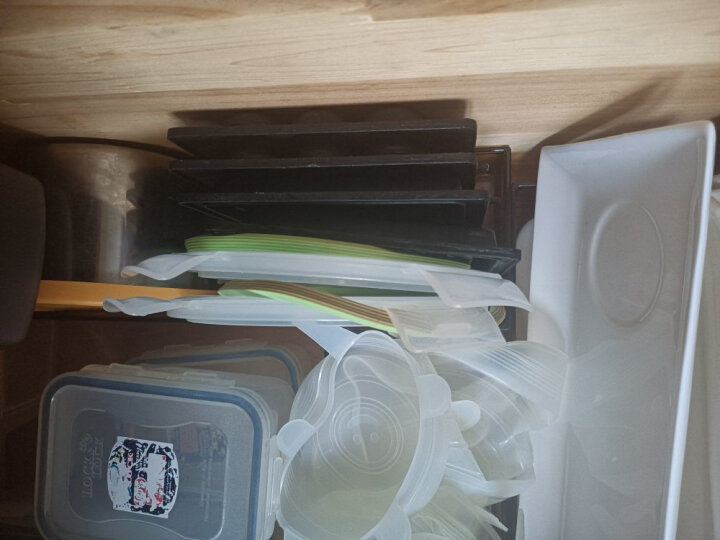 百露日式厨房抽屉收纳盒内置分隔筷子刀叉餐具整理小盒子塑料分格神器 长方形 晒单图