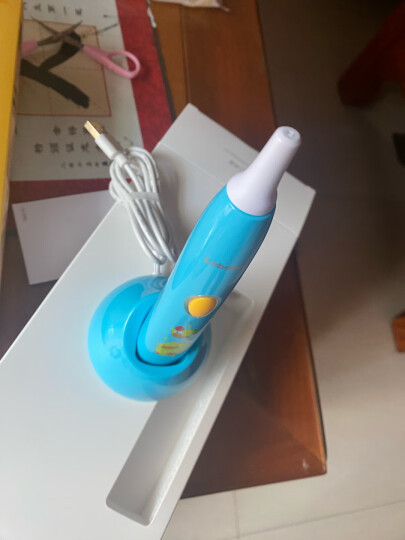 力博得（Lebooo）儿童电动牙刷震动软毛防水全自动智能声波牙刷生日礼物节日礼物 3-15岁适用 YOYO 萌趣蓝 晒单图