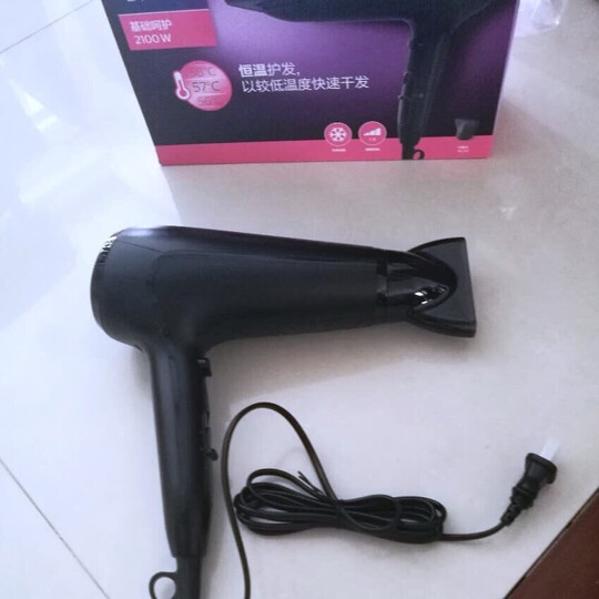 飞利浦(PHILIPS)电吹风机 恒温护发负离子 2200瓦强劲风力HP8237荣耀红高颜值吹风筒 晒单图