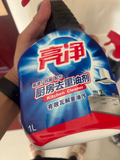亮净厨房油污清洁剂1L 油污净厨房重油污油烟机专用清洗剂去油污喷雾 晒单图