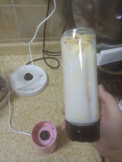 九阳（Joyoung）榨汁机迷你便携式果汁机多功能料理机榨汁杯双杯果汁杯可打小米糊 L3-C1 粉色 晒单图