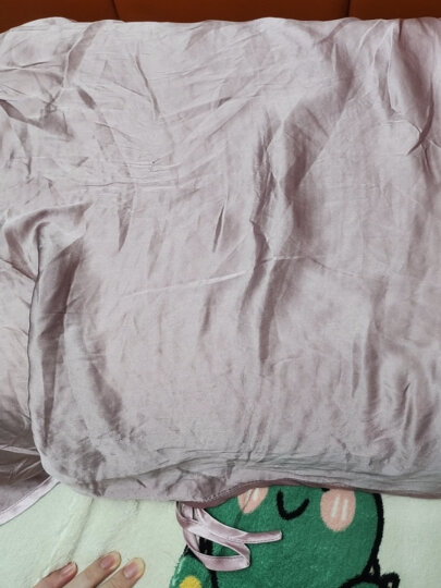 太湖雪 纯色真丝枕巾 100%桑蚕丝绸面料 单面丝绸单个装 藕荷粉 48*74cm 晒单图