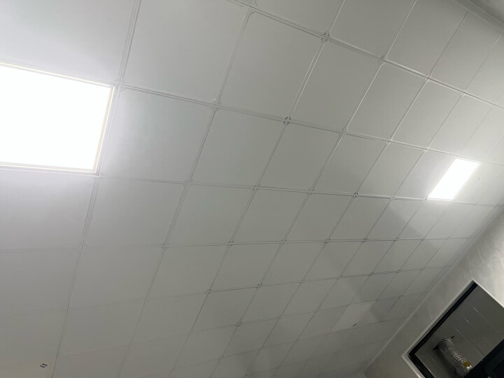 欧普照明（OPPLE）厨卫灯 led平板灯集成吊顶天花板铝扣面板厨房卫生间嵌入式300*300 银色白光 10W 晒单图