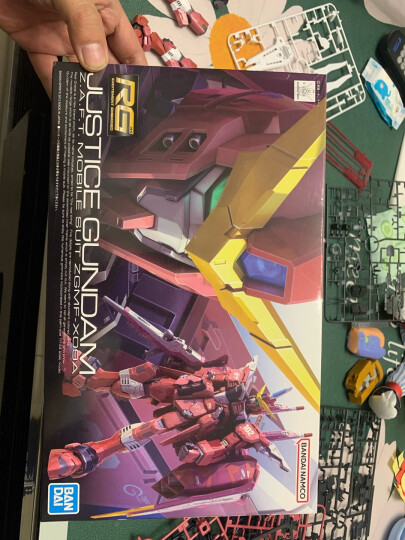 BANDAI万代高达Gundam拼装模型玩具 1/144 RG09 阿斯兰 Justice正义敢达 晒单图