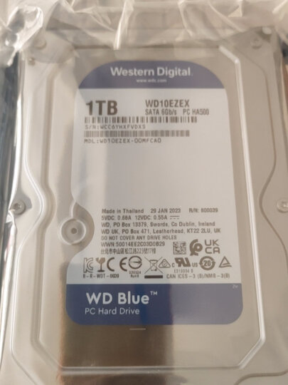 西部数据（WD）蓝盘1TB  SATA 7200转64MB 台式机械电脑硬盘  WD10EZEX 晒单图